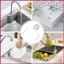 Giỏ lọc bồn rửa Giá đỡ cốc hút với 50 túi lưới Giỏ lọc chất thải thực phẩm cho mặt bàn Cửa hàng nhà bếpidaevn