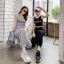Bộ đồ ba mảnh thể thao phong cách phương Tây Nữ Xuân Thu Phong cách mới Câu lạc bộ đêm gợi cảm Cùng phong cách Nữ thần Quần áo quạt