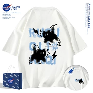 （Giao hàng 24h）Angela Nasa Joint Áo thun ngắn tay Nam Nữ Xu hướng thời trang Mùa hè 2026 Phong cách mới Rời Cặp đôi