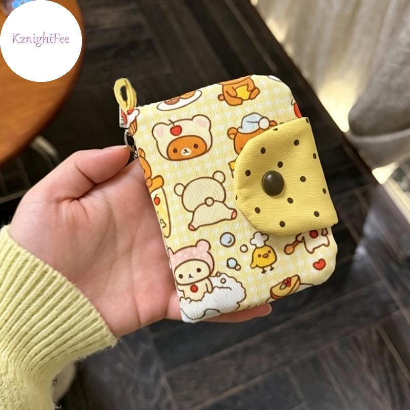 K2nightFee Retro Hoạt Hình Gấu Đồng Xu Phong Cách Ins Với Túi Chìa Khóa Tính Năng Học Sinh VN