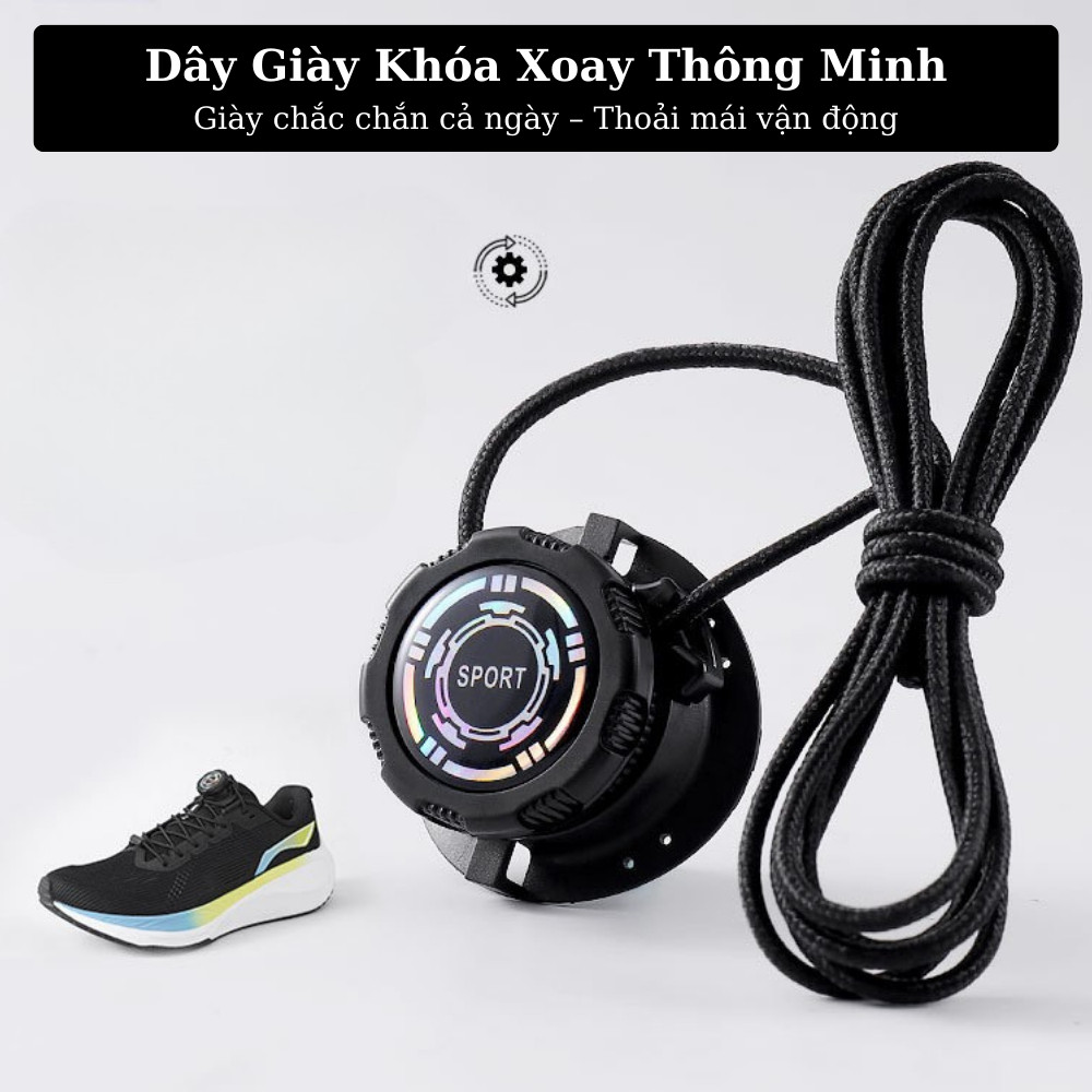 Phụ kiện dây giày thông minh nút xoay siết nhanh, thay thế dây giày truyền thống Siết nhanh, Không cần buộc