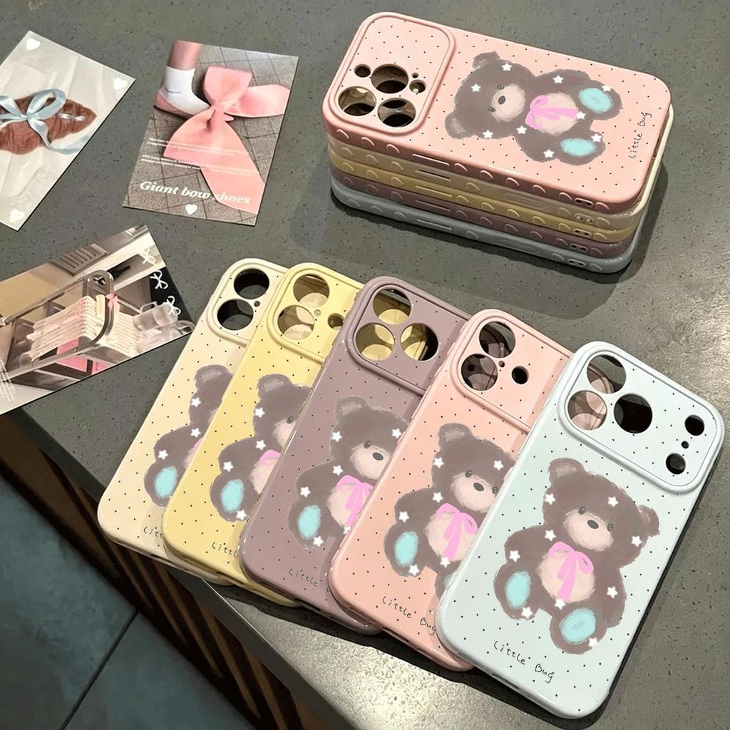 Gấu xám búp bê Thích hợp iPhone 17/16 trường hợp điện thoại 1512 mới 1314
