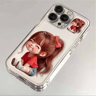 Ốp điện thoại hoạt hình hoạt hình Cô gái đuôi ngựa cao Thích hợp cho iPhone 11promax 11 12 13 14 promax 17promax 17 16 15 pro max xr xs 12promax Vỏ bảo vệ trong suốt chống sốc