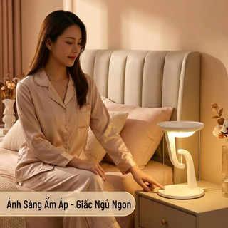[Bảo hành 1 năm] Đèn bàn VINZEO Witch (Phiên bản tròn) -Thiết kế treo độc đáo-10W Sạc không dây-Đèn ngủ trang trí sang trọng-Điều khiển cảm ứng thông minh