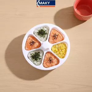 MAKY Sushi Tam Giác Cơm Bóng Khuôn Bộ 3 Cái Bento Hộp Cơm Trưa Khuôn DIY Dễ Dàng Định Hình Cho Nhà Bếp Sử Dụng VN