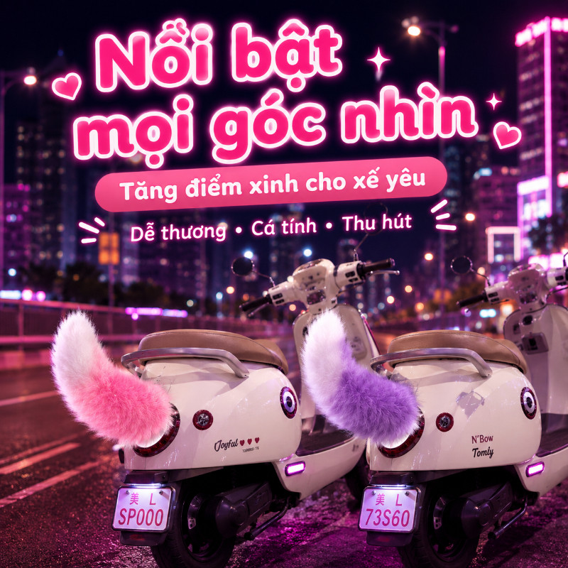 Đuôi Cáo Thông Minh Điều Khiển Từ Xa - Bạn Đồng Hành, Biến Xe Bạn Thành Tâm Điểm Thu Hút