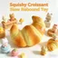 FUHUIOT Squishy Croissant, Đồ chơi mực bánh mì siêu mềm tăng chậm, Bàn tay dính thư giãn làm dịu núm vú cảm giác Bánh Fidget Quà tặng trẻ em