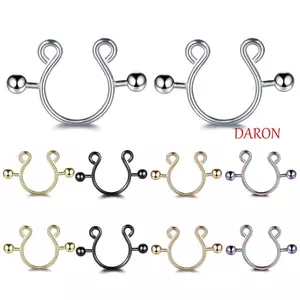 DARON 2 Cái / bộ Núm Vú Kẹp Nhẫn, Phụ Kiện Thời Trang Vít Tròn Giả Núm Vú Không Xuyên Nhẫn, Thiết Kế Kẹp Thép Không Xuyên Cơ Thể Trang Sức Đồ Lót Phù Hợp Với