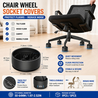Vỏ bọc bánh xe ghế đa năng Cán im lặng TPU Caster bảo vệ cho ghế văn phòng và ghế trẻ em