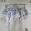 Ren Denim Quần Short Nữ Mùa Hè 2026 Mùa Hè Phong Cách Mới Cao Cấp Rời Độc Đáo Cô Gái Nóng Chữ a Quần Short Nữ