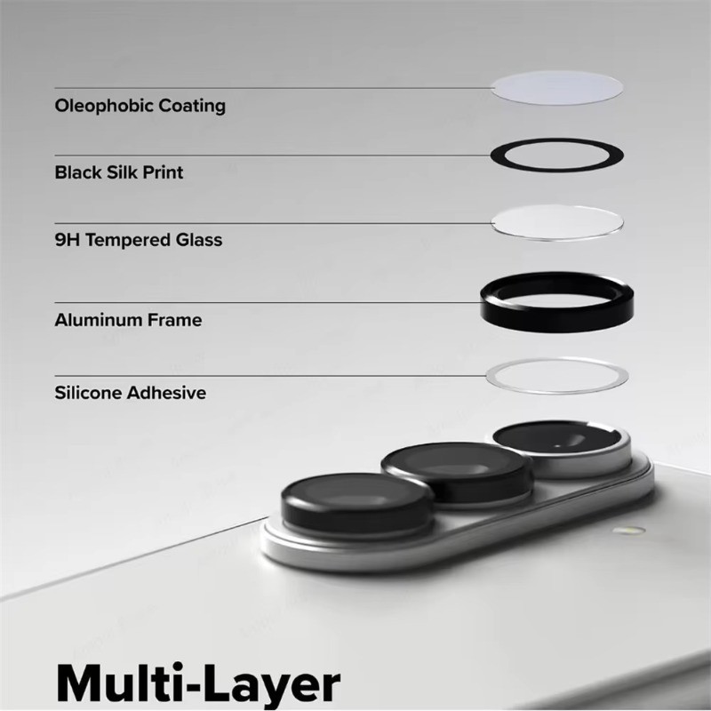 Dành Cho Samsung Galaxy Z Fold Flip 5 Điện Thoại Camera Bảo Vệ Ống Kính Vòng Dành Cho Samsung Galaxy W24 Flip 5G Hợp Kim Nhôm Bảo Vệ Kính Cường Lực Ống Kính Phim