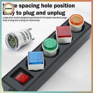 SAFENH 1 Phích Cắm EU LED Hộ Gia Đình Màn Hình Kỹ Thuật Số AC 50V ~ 500V Vôn Kế Đa Năng VN
