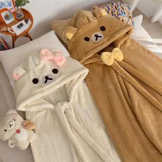 Chăn choàng có mũ hình cute Naha  – Chăn giữ ấm mùa đông siêu mềm mịn, đa năng dùng tại nhà hoặc văn phòng