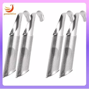 Bộ lọc trà 4 miếng Bộ lọc ống lọc lưới mịn bằng thép không gỉ có móc treo Tay cầm khuếch tán khoảng cách Bộ lọc trà
