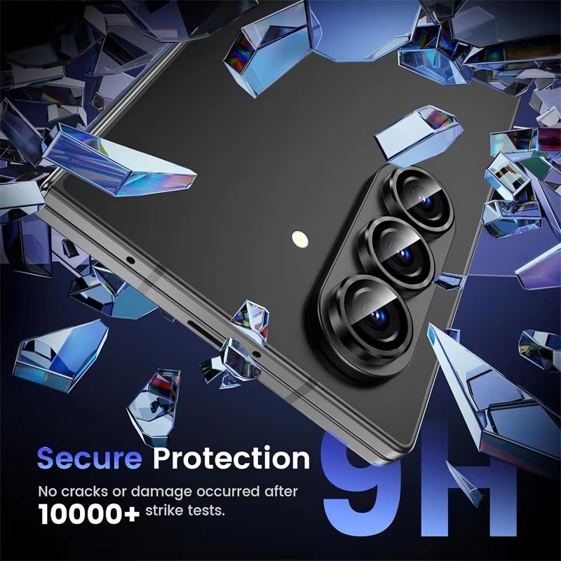 Dành Cho Samsung Galaxy Z Fold 6 Điện Thoại Mặt Sau Camera Bảo Vệ Cho Samsung Galaxy Z Fold6 ZFold6 Hợp Kim Nhôm Ống Kính Máy Ảnh Vòng Nắp Kính Cường Lực Ống Kính