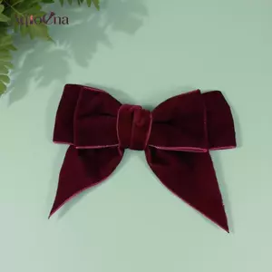 AqToCna Thanh Lịch Vintage Nhung Nơ Ngọc Trai Kẹp Tóc Với Vải Hợp Kim Kẹp Cho Bé Gái Đuôi Ngựa Barrette Mũ Phụ Kiện AqToCna