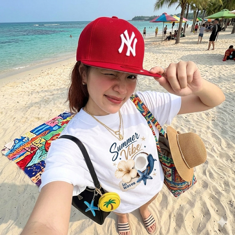 （Giao hàng 24h）Angela  Áo thun ĐI BIỂN MÙA HÈ, Áo Phông cây dừa trái dừa holiday nam nữ cực đẹp