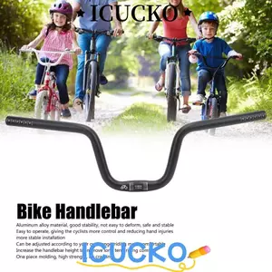 Tay lái nâng xe đạp ICUCKO, Tay lái xe đạp M bằng hợp kim nhôm 25.4X580mm, Tay lái xe đạp hình chữ U tăng chiều cao bền bỉ cho xe đạp gấp Brompton