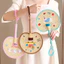 Hoạt Hình Quạt Truyền Nhiệt Mùa Hè Pu Quạt Handmade Cũ Tay Quay Mát Plantain Phong Cách Trung Hoa Cho Bé Trẻ Em Quạt