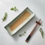 Đĩa phục vụ bằng gốm hình chữ nhật hẹp Đĩa Sushi hình chữ nhật sứ Đĩa Sushi được đánh bóng Bộ đồ ăn dễ dàng làm sạch