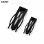 SMILE 2 Kẹp Tóc BB, Đen Mờ Mạnh Giữ Tóc Barrettes, Kim Loại Chống Trơn Trượt Ba Răng Bobby Chân Nữ Bé Gái