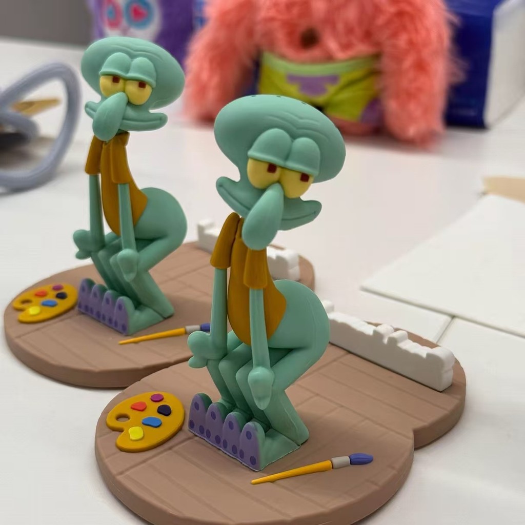 ST2 SpongeBob SquarePants Squidward Xúc tu điện thoại di động Giá đỡ quà tặng TS2