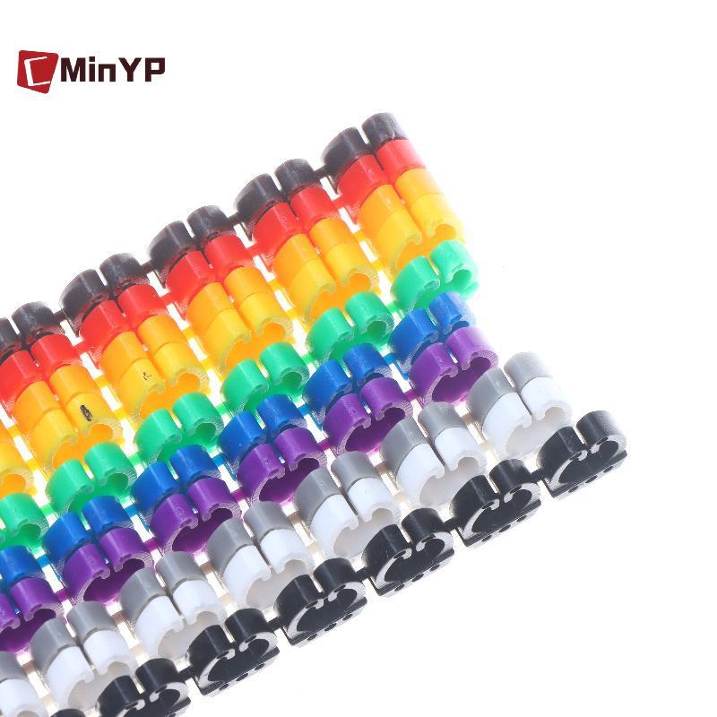 CMinYP 1 / 3 Bộ Đánh Dấu Loại C Nhiều Màu Sắc Thẻ Số Nhãn Cáp Đánh Dấu Cho Dây 2-3mm Dễ Thấy Và Dễ Dàng Xác Định Vinh Quang