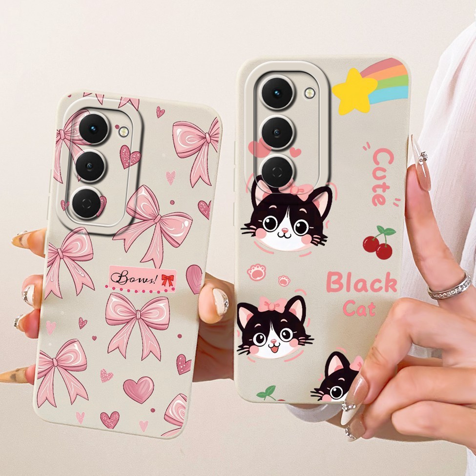 Dành Cho Tecno KM6 Dành Cho Tecno Spark 40 Pro Vỏ Mèo Dễ Thương Thời Trang Sang Trọng Tình Yêu Ngộ nghĩnh Sơn Vỏ Silicon Chống Sốc