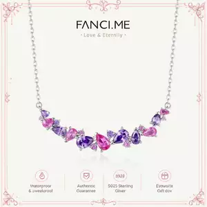 FANCIME “Wisteria Whisper ” Vòng cổ bạc thạch anh tím