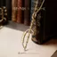 Harry Potter x FANCIME Dumbledore Elder Wand Bạc Charm Dây chuyền