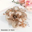 Dây buộc tóc hoa PYCOU, Dây buộc tóc hoa ngọc trai giả Organza, Dây cao su co giãn ren lớn thanh lịch Phụ kiện tóc