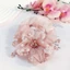 Dây buộc tóc hoa PYCOU, Dây buộc tóc hoa ngọc trai giả Organza, Dây cao su co giãn ren lớn thanh lịch Phụ kiện tóc