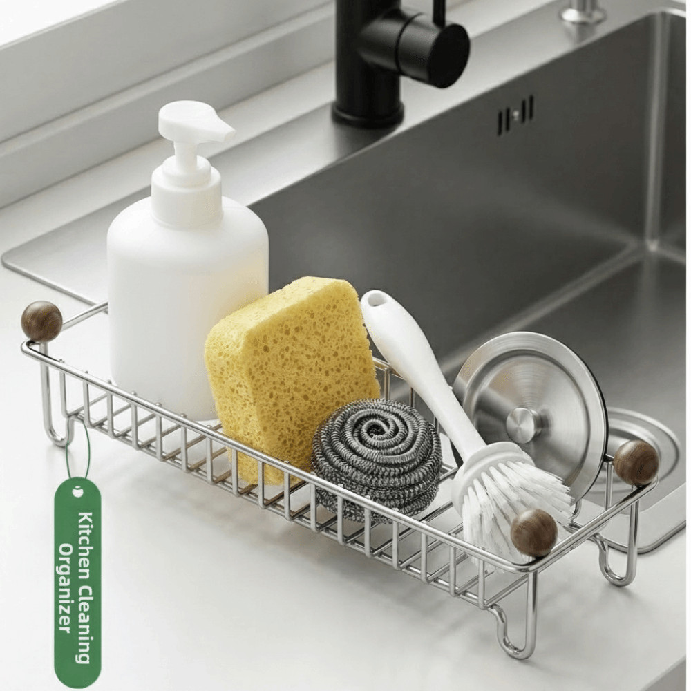 Giá đỡ bảo quản mỹ phẩm HIGHVIEWLS, Giá đỡ thoát nước bọt biển chống gỉ khô nhanh, Giá đựng bồn rửa nhà bếp chống nước đa năng Phòng tắm