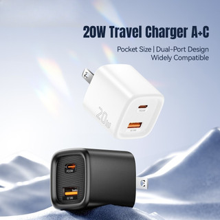 PD 20W USB C + Type C Sạc nhanh Bộ sạc nhanh Bộ chuyển đổi phích cắm tường