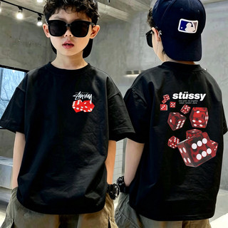 Áo Thun Trẻ Em Unisex In Xúc Xắc Thời Trang, Cotton Mềm, Áo Ngắn Tay, Phù Hợp Đi Học & Chơi, Cho Bé 3-12 Tuổi