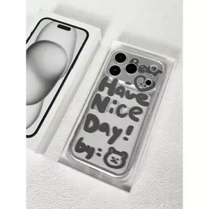 Gấu xám. Thích hợp iPhone 17/16P trường hợp điện thoại d. động 15P thấm 1314 mềm 12