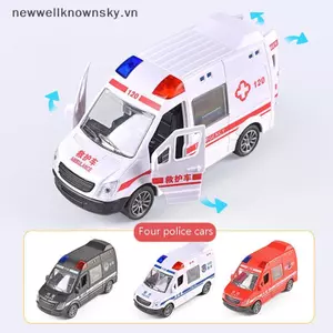 MỚI Bệnh Viện Cứu Hộ Xe Cứu Hộ Cảnh Sát Xe Ô Tô Kim Loại Mô Hình Kéo Ba Âm Thanh Và Hợp Kim Ánh Sáng Diecast Đồ Chơi Ô Tô Cho Trẻ Em Bé Trai Quà Tặng SKY