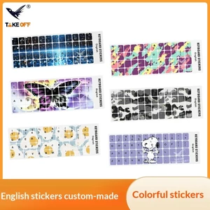 Miếng Dán Phím Laptop Nhám Mờ Nhiều Màu Tiếng Anh Chống Trầy Xước | KTAP - World of decals