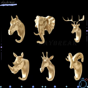 DAYBREAK Ngựa Hươu Voi Giá Treo Tường Đa Năng Đầu Động Vật Móc, Phụ Kiện Phòng Tắm Móc Hươu Cao Cổ Di Động