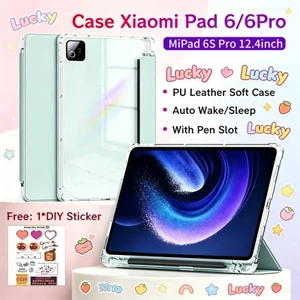 Ốp điện thoại Xiaomi Pad 6 / 6Pro 11 inch có khe cắm bút Vỏ bảo vệ từ tính Xiaomi Pad 6S Pro 12.4 inch có mặt sau trong suốt Vỏ MiPad 6 11 inch