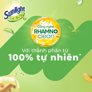 Nước rửa chén Sunlight Bio-care với thành phần từ 100% tự nhiên Túi 3.3kg