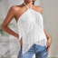 Châu Âu Mỹ Ngoại Thương Rỗng Sling Thời Trang Tua Rua Sling Dây Top Gợi Cảm Cô Gái Nóng Nữ Mặc Ngoài Mùa Hè