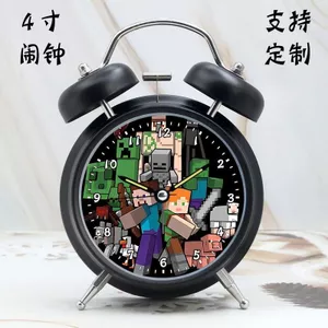 Minecraft Hàng Hóa Đồng Hồ Báo Thức Học Sinh Chuyên Dụng Đánh Thức Công Cụ Tiện Dụng Steve Creeper Trẻ Em Báo Thức Mạnh Mẽ 6.3