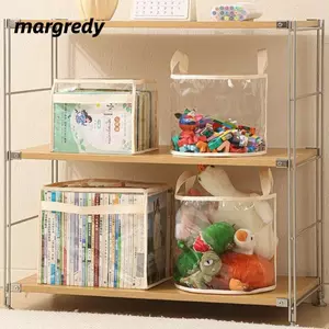 Thùng đựng đồ MARGREDY, có tay cầm Giỏ đựng búp bê PVC, Tiết kiệm không gian Dung tích lớn Đồ chơi nhồi bông trong suốt Người tổ chức Sử dụng trong gia đình