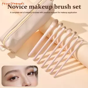 Bộ cọ trang điểm dành cho người mới bắt đầu FAVORITEGOODS 5-13 miếng, Phấn mắt đa tác vụ mềm mại, Bàn chải mặt mắt có thể pha trộn không rụng bền bỉ