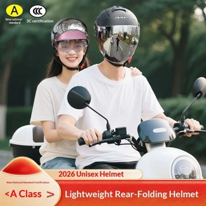QMP Unisex Nhẹ Phía Sau Có Thể Nhận Xe Điện Mũ Bảo Hiểm Mũ Bảo Hiểm Nửa Chống Tia Cực Tím Mũ Bảo Hiểm Ống Kính Đôi