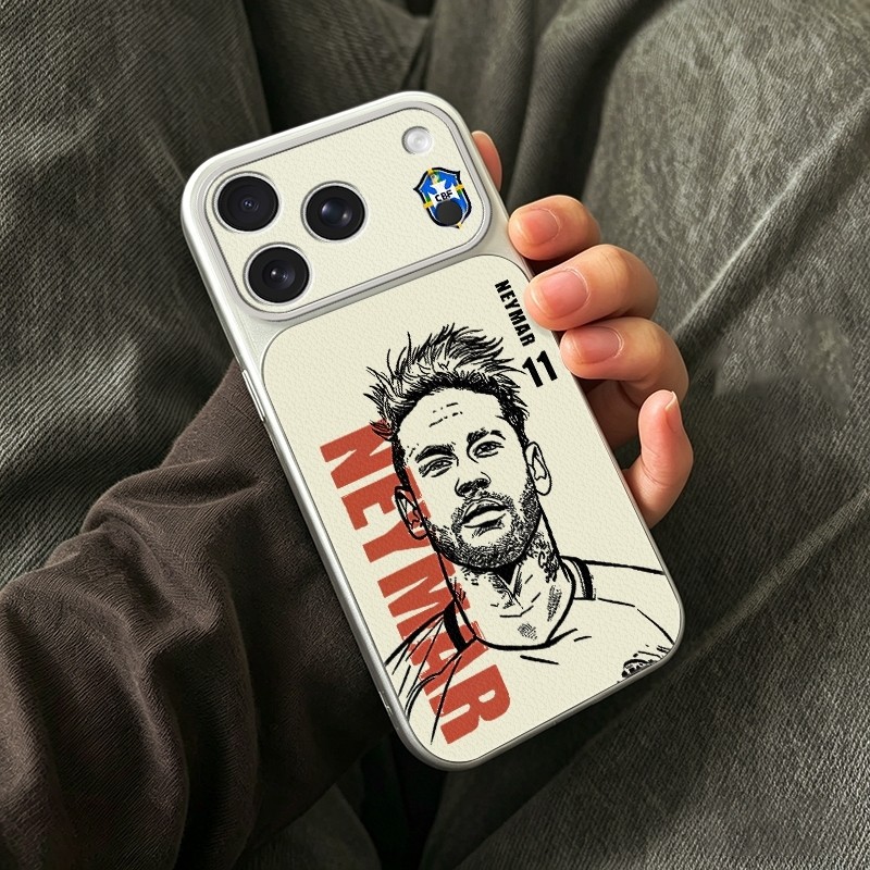 Ốp lưng da giả Neymar, chống va đập được giới trẻ yêu thích Bảo Vệ Camera Cấp iPhone 17/16/15/14/13/12/11/X/XS M