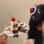 JRP Gothic Ren Bánh Tóc Dễ Thương Trẻ Em Kẹp Tóc Mũ Đội Đầu Phụ Kiện Tóc Kawaii Nữ Bé Gái Trang Trí Tóc JRP