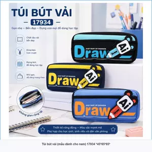 Túi Đựng Bút Học Sinh Họa Tiết Hoạt Hình Dễ Thương - Hộp Đựng Bút Đa Năng Cho Bé