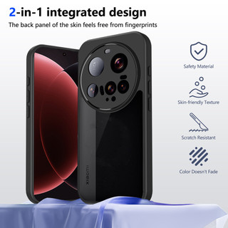 Ốp điện thoại mờ màu đen Thích hợp cho Xiaomi 15 14 Ultra 17 15 14 T Pro Túi khí bốn góc mờ Vỏ bảo vệ chống rơi
